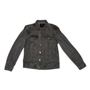 ALLSAINTS women’s setsu gray wash denim jean trucker jacket size medium